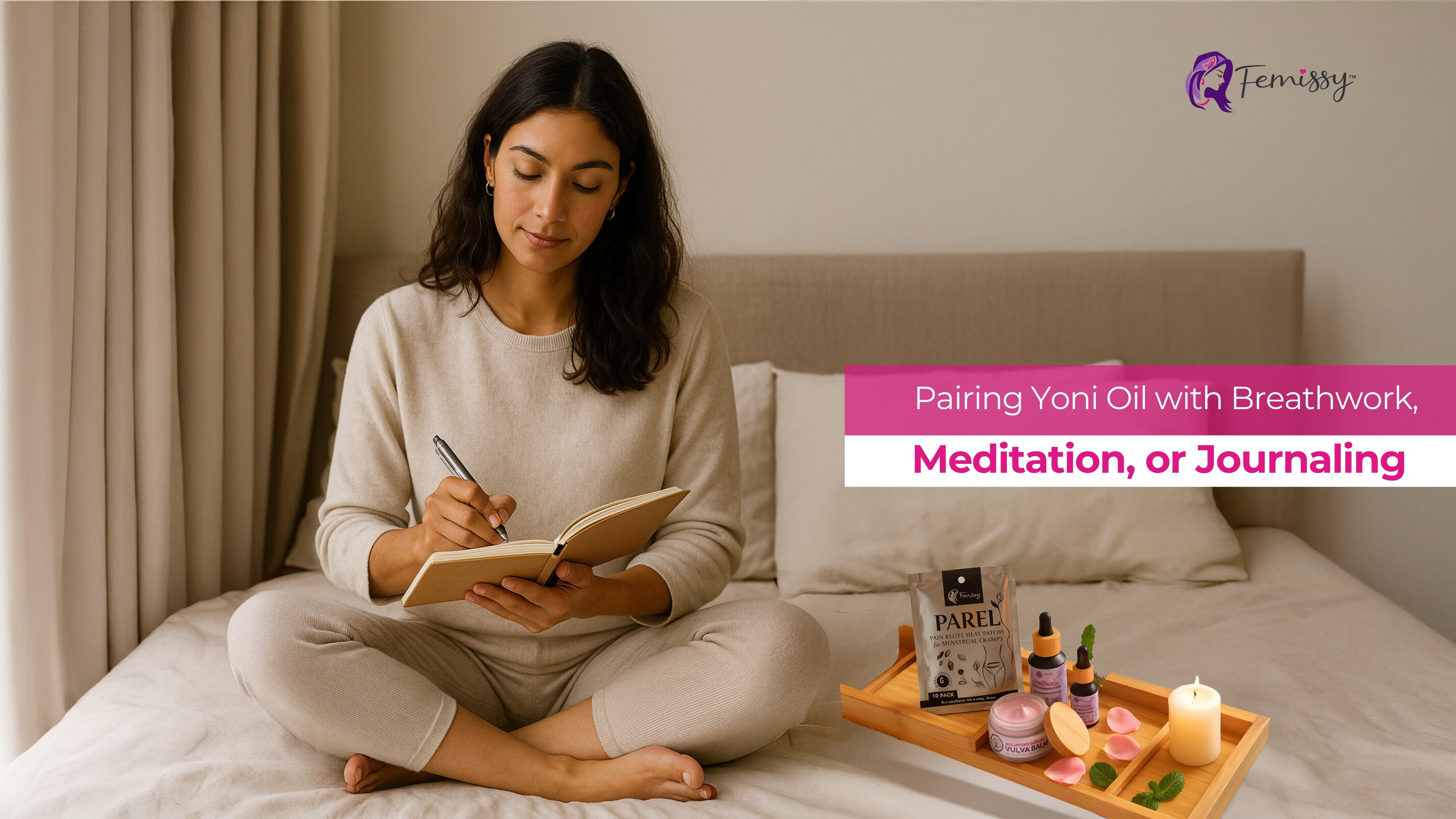 Pairing Yoni Oil with Breathwork, Meditation, or Journaling