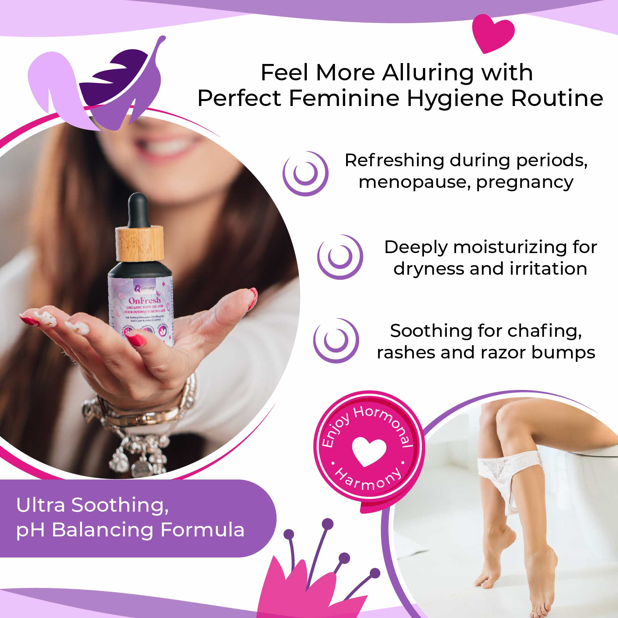 OnFresh Organic Yoni Oil - Eliminate Vaginal Odor and Restore Feminine Confidence