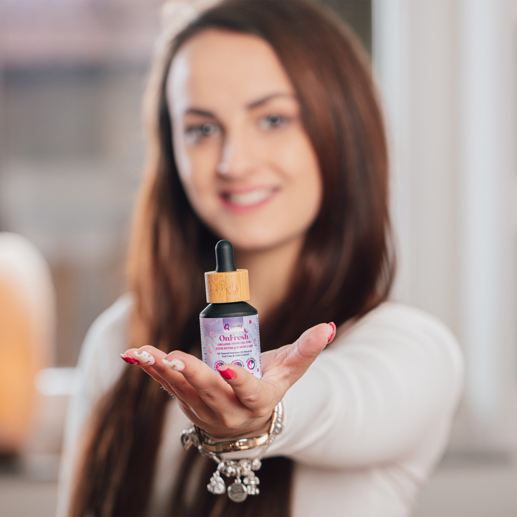 Natural Feminine Yoni Oil Dropper & Spray Duo (1 + 0.5 fl Oz) - Eliminate Vaginal Odor and Restore Feminine Confidence